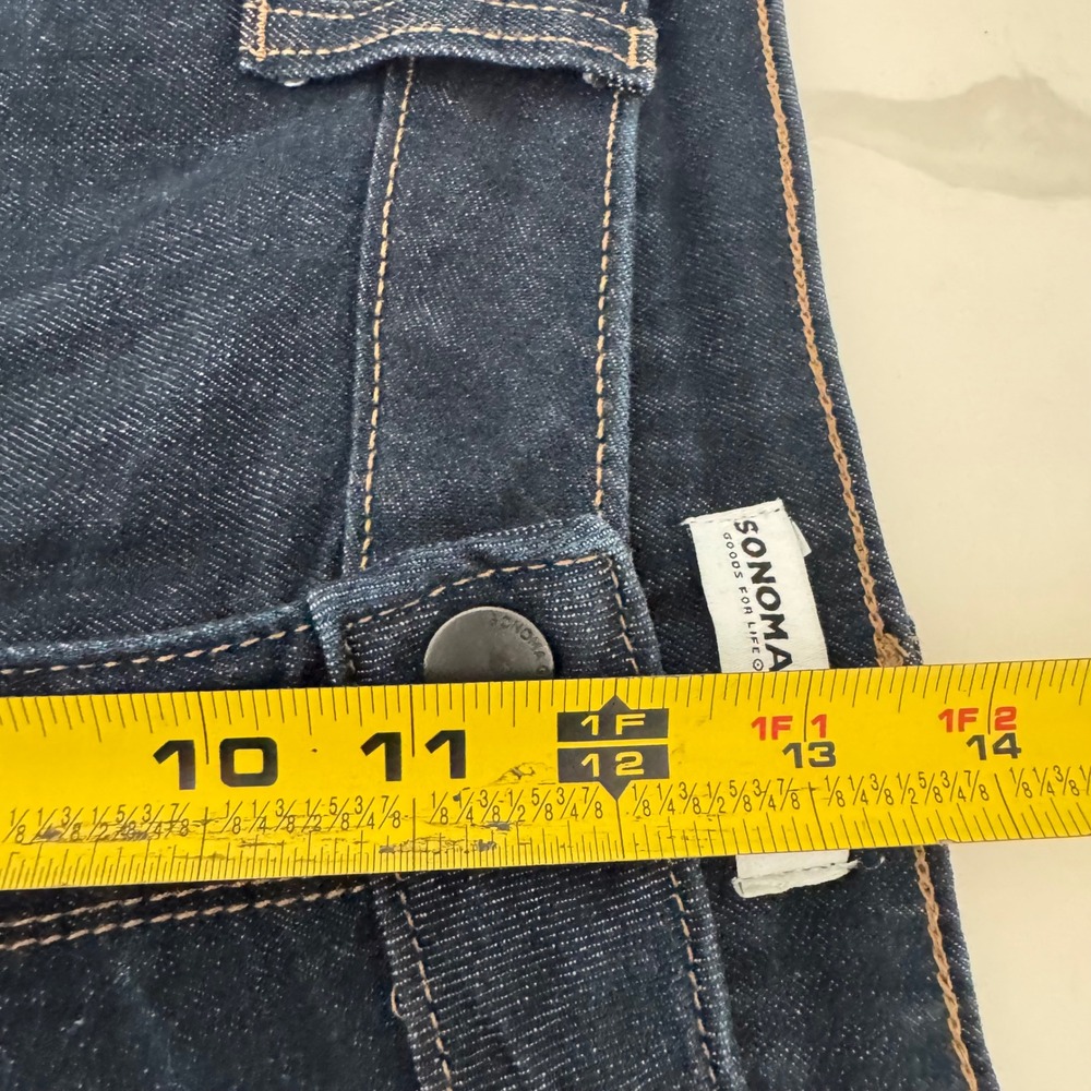 Sonoma Goods For Life Jeans Women 14 Blue Wide Leg High Rise Cropped Denim - Picture 7 of 10